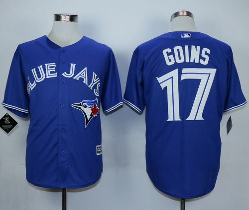 Custom Fan-Made Ryan Goins Toronto Blue Jays #17 Blue Baseball Jersey
