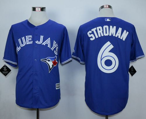 Custom Fan-Made Marcus Stroman Toronto Blue Jays #6 Blue Baseball Jersey