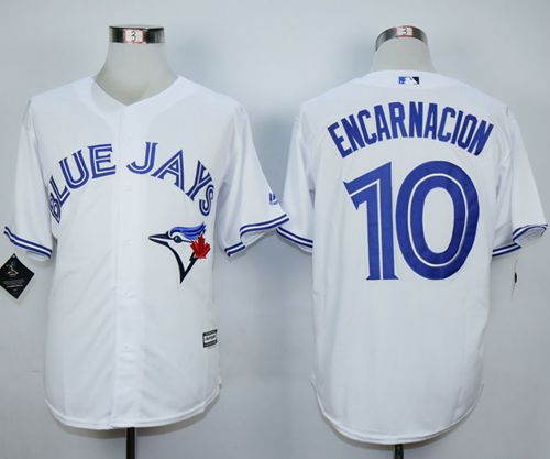 Custom Fan-Made Edwin Encarnacion Toronto Blue Jays #10 Blue Baseball Jersey