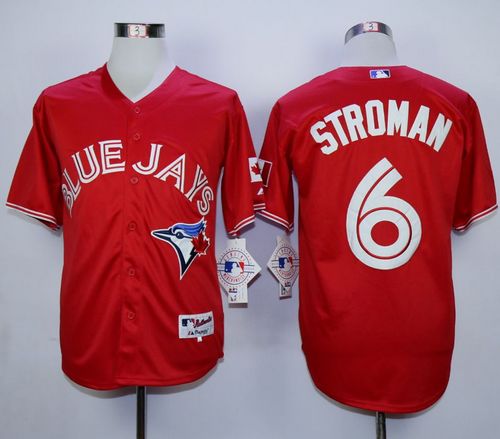 Custom Fan-Made Marcus Stroman Canada Toronto Blue Jays #6 Red Baseball Jersey