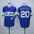Custom Fan-Made Josh Donaldson Exclusive Toronto Blue Jays #20 Blue Baseball Jersey