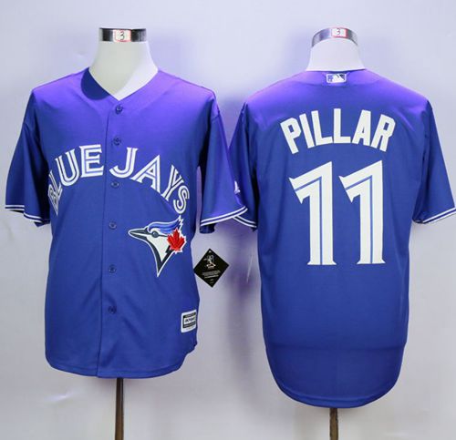 Custom Fan-Made Kevin Pillar Toronto Blue Jays #11 Blue Baseball Jersey