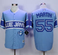 Custom Fan-Made Russell Martin Exclusive Toronto Blue Jays #55 Blue Baseball Jersey