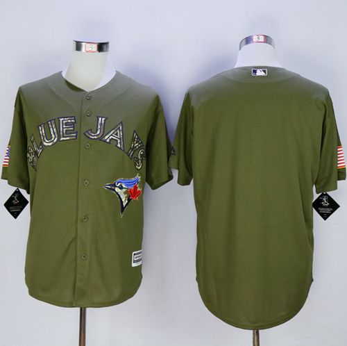 Custom Fan-Made Camo Green Toronto Blue Jays Baseball Jersey Toronto Blue Jays Blue Baseball Jersey