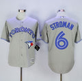 Custom Fan-Made Marcus Stroman Toronto Blue Jays #6 Grey Baseball Jersey