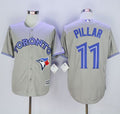 Custom Fan-Made Kevin Pillar Toronto Blue Jays #11 Grey Baseball Jersey