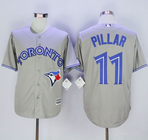 Custom Fan-Made Kevin Pillar Toronto Blue Jays #11 Grey Baseball Jersey