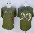 Custom Fan-Made Josh Donaldson Camo Toronto Blue Jays #20 Blue Baseball Jersey