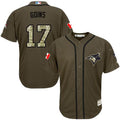 Custom Fan-Made Ryan Goins Toronto Blue Jays #17 Blue Service Edition Baseball Jersey