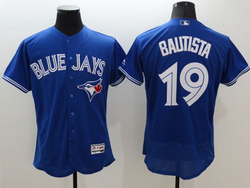 Custom Fan-Made Jose Bautista Toronto Blue Jays #19 Blue Baseball Jersey
