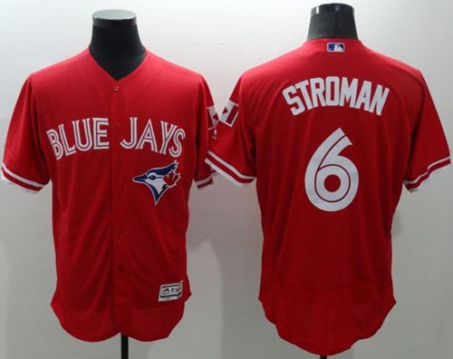 Custom Fan-Made Marcus Stroman Canada Toronto Blue Jays #6 Red Baseball Jersey