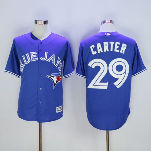 Custom Fan-Made Joe Carter Toronto Blue Jays #29 Blue Baseball Jersey