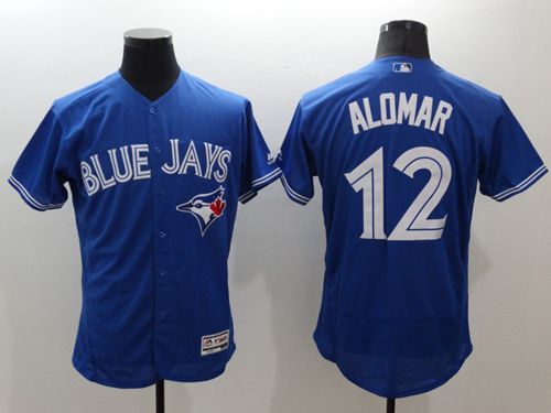 Custom Fan-Made Roberto Alomar Toronto Blue Jays #12 Blue Baseball Jersey