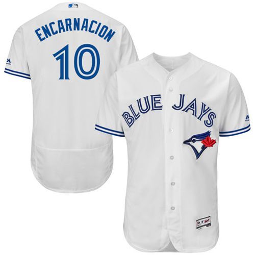 Custom Fan-Made Edwin Encarnacion Toronto Blue Jays #10 Blue Baseball Jersey