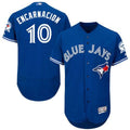 Custom Fan-Made Edwin Encarnacion Toronto Blue Jays #10 Blue Baseball Jersey