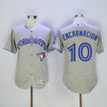 Custom Fan-Made Edwin Encarnacion Toronto Blue Jays #10 Grey Baseball Jersey