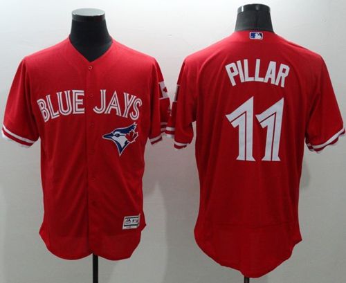 Custom Fan-Made Kevin Pillar Canada Toronto Blue Jays #11 Red Baseball Jersey