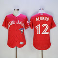 Custom Fan-Made Roberto Alomar Canada Toronto Blue Jays #12 Red Baseball Jersey