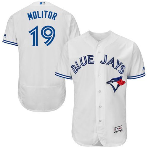 Custom Fan-Made Paul Molitor Toronto Blue Jays #19 Blue Baseball Jersey