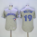 Custom Fan-Made Paul Molitor Toronto Blue Jays #19 Grey Baseball Jersey