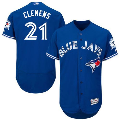 Custom Fan-Made Roger Clemens Toronto Blue Jays #21 Blue Baseball Jersey