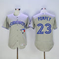 Custom Fan-Made Dalton Pompey Toronto Blue Jays #23 Grey Baseball Jersey