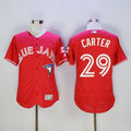Custom Fan-Made Joe Carter Canada Toronto Blue Jays #29 Red Baseball Jersey