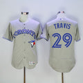 Custom Fan-Made Devon Travis Toronto Blue Jays #29 Grey Baseball Jersey