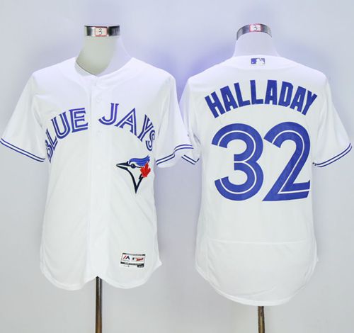 Custom Fan-Made Roy Halladay Toronto Blue Jays #32 Blue Baseball Jersey