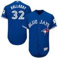 Custom Fan-Made Roy Halladay Toronto Blue Jays #32 Blue Baseball Jersey