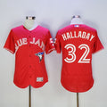 Custom Fan-Made Roy Halladay Canada Toronto Blue Jays #32 Red Baseball Jersey