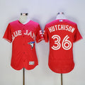 Custom Fan-Made Drew Hutchison Canada Toronto Blue Jays #36 Red Baseball Jersey
