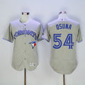 Custom Fan-Made Roberto Osuna Toronto Blue Jays #54 Grey Baseball Jersey