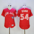Custom Fan-Made Roberto Osuna Canada Toronto Blue Jays #54 Red Baseball Jersey