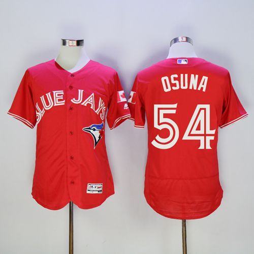 Custom Fan-Made Roberto Osuna Canada Toronto Blue Jays #54 Red Baseball Jersey
