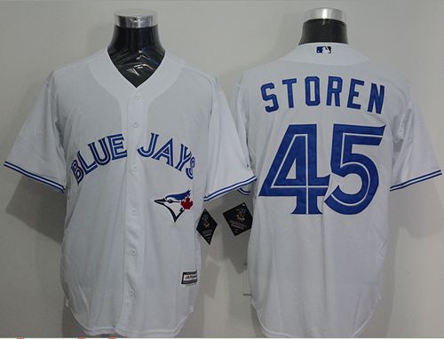 Custom Fan-Made Drew Storen Toronto Blue Jays #45 Blue Baseball Jersey
