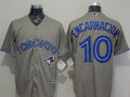 Custom Fan-Made Edwin Encarnacion Toronto Blue Jays #10 Grey Baseball Jersey
