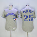 Custom Fan-Made Marco Estrada Toronto Blue Jays #25 Grey Baseball Jersey