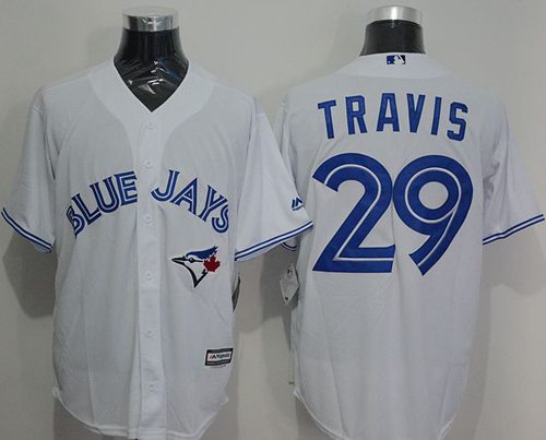 Custom Fan-Made Devon Travis Toronto Blue Jays #29 Blue Baseball Jersey