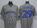 Custom Fan-Made Devon Travis Toronto Blue Jays #29 Grey Baseball Jersey