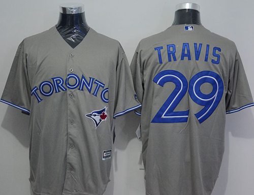 Custom Fan-Made Devon Travis Toronto Blue Jays #29 Grey Baseball Jersey