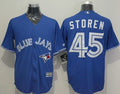 Custom Fan-Made Drew Storen Toronto Blue Jays #45 Blue Baseball Jersey