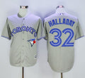 Custom Fan-Made Roy Halladay Toronto Blue Jays #32 Grey Baseball Jersey