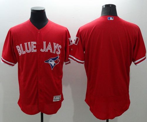 Custom Fan-Made Canada Red Toronto Blue Jays Baseball Jersey Toronto Blue Jays Red Baseball Jersey