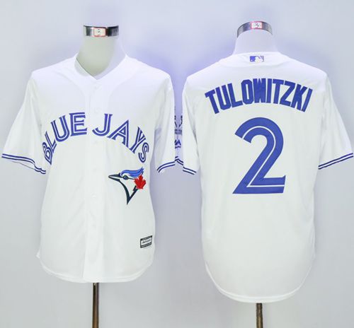 Custom Fan-Made Troy Tulowitzki Toronto Blue Jays #2 Blue Baseball Jersey
