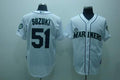 Custom Fan-Made Ichiro Suzuki Seattle Mariners #51 White Baseball Jersey