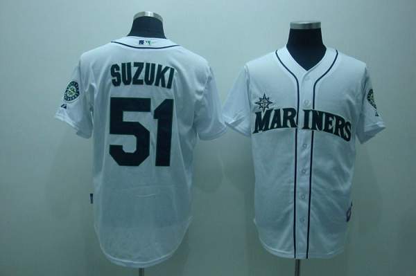 Custom Fan-Made Ichiro Suzuki Seattle Mariners #51 White Baseball Jersey