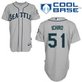 Custom Fan-Made Ichiro Suzuki Seattle Mariners #51 Grey Baseball Jersey