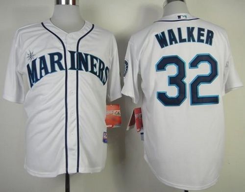 Custom Fan-Made Taijuan Walker Seattle Mariners #32 White Baseball Jersey