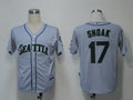 Custom Fan-Made Justin Smoak Seattle Mariners #17 Grey Baseball Jersey